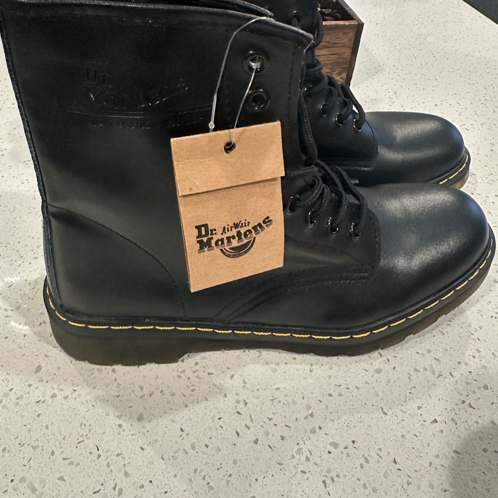 Dr. Martens Black Leather Boots - Picture 2 of 8